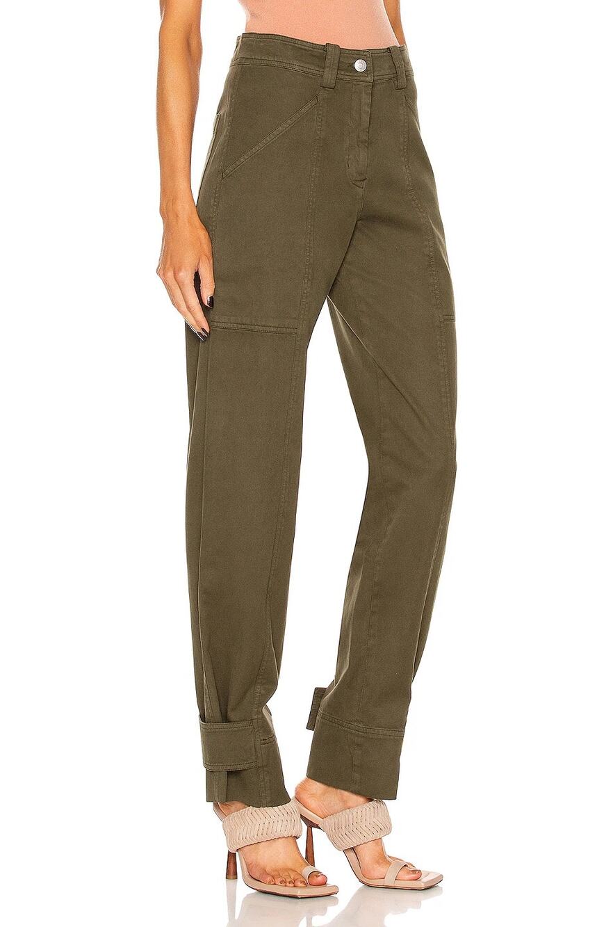 A.L.C. Briar Pants Clover Green Cargo Relaxed Size 2 Cotton Belted Relaxed Leg